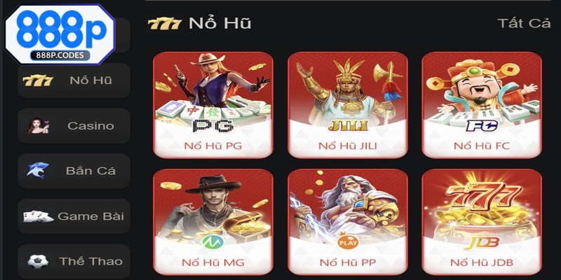 Slot game tại 888P là điểm đến lý tưởng cho người yêu thích sự may mắn