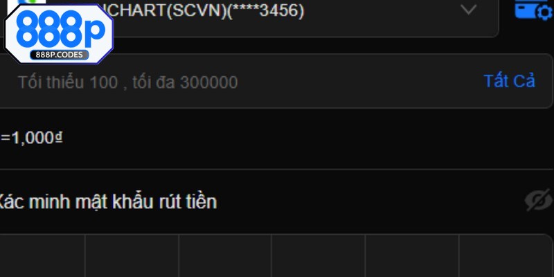 Quy trình rút tiền 888P đơn giản và nhanh chóng
